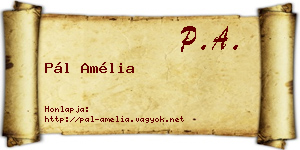 Pál Amélia névjegykártya